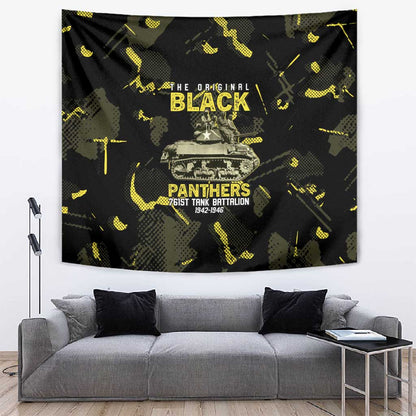 The Original Black Panthers 761st Tank Battalion Tapestry African American Heroes - African Pride