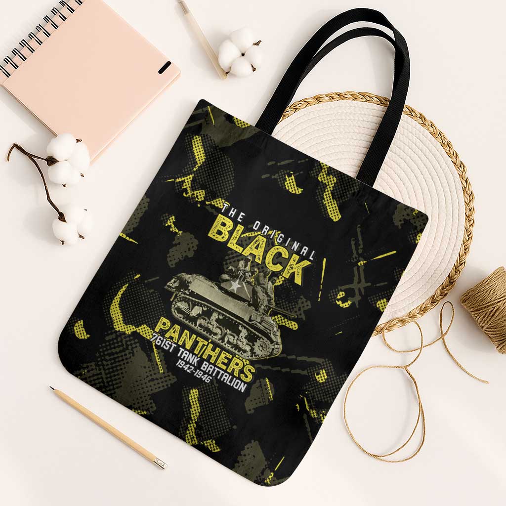 The Original Black Panthers 761st Tank Battalion Tote Bag African American Heroes - African Pride