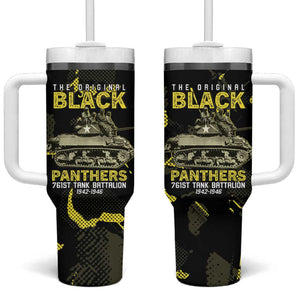 The Original Black Panthers 761st Tank Battalion Tumbler With Handle African American Heroes - African Pride