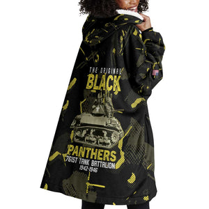 The Original Black Panthers 761st Tank Battalion Wearable Blanket Hoodie African American Heroes - African Pride