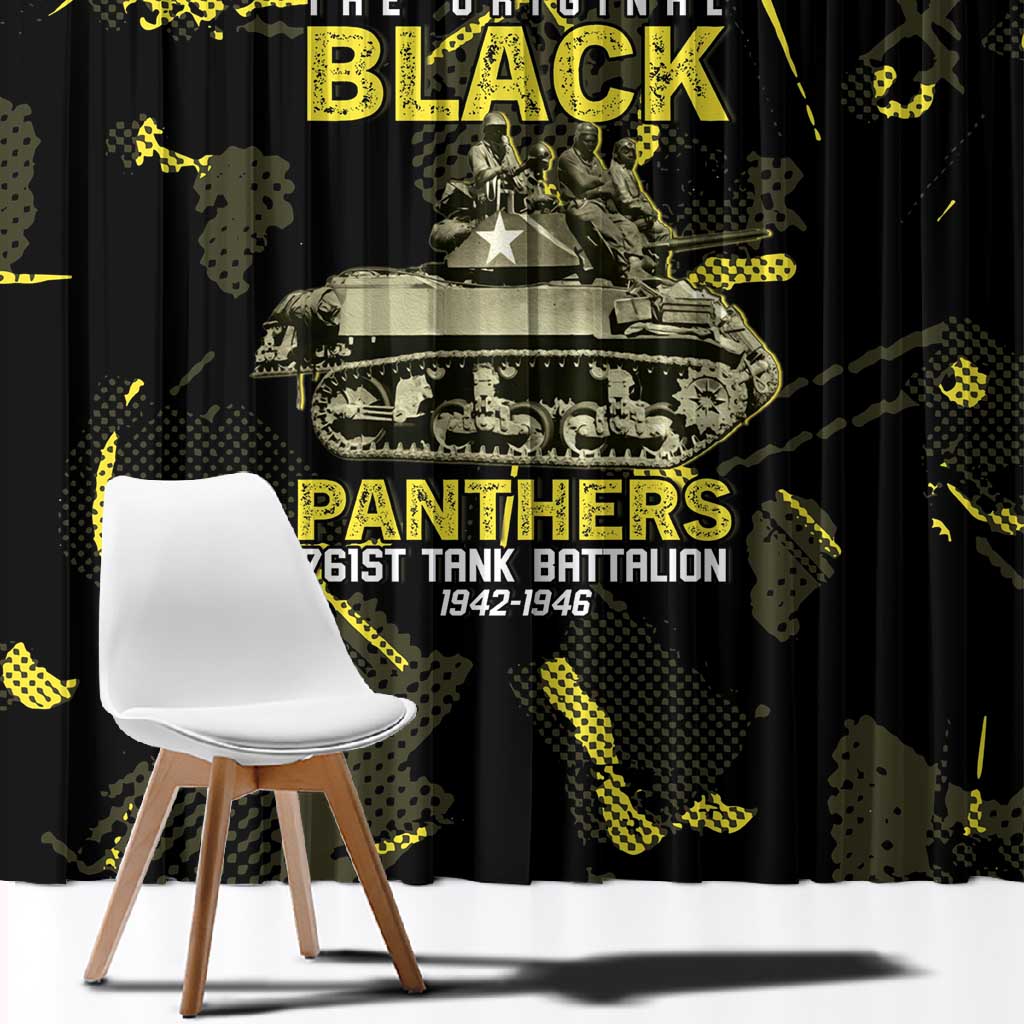 The Original Black Panthers 761st Tank Battalion Window Curtain African American Heroes - African Pride