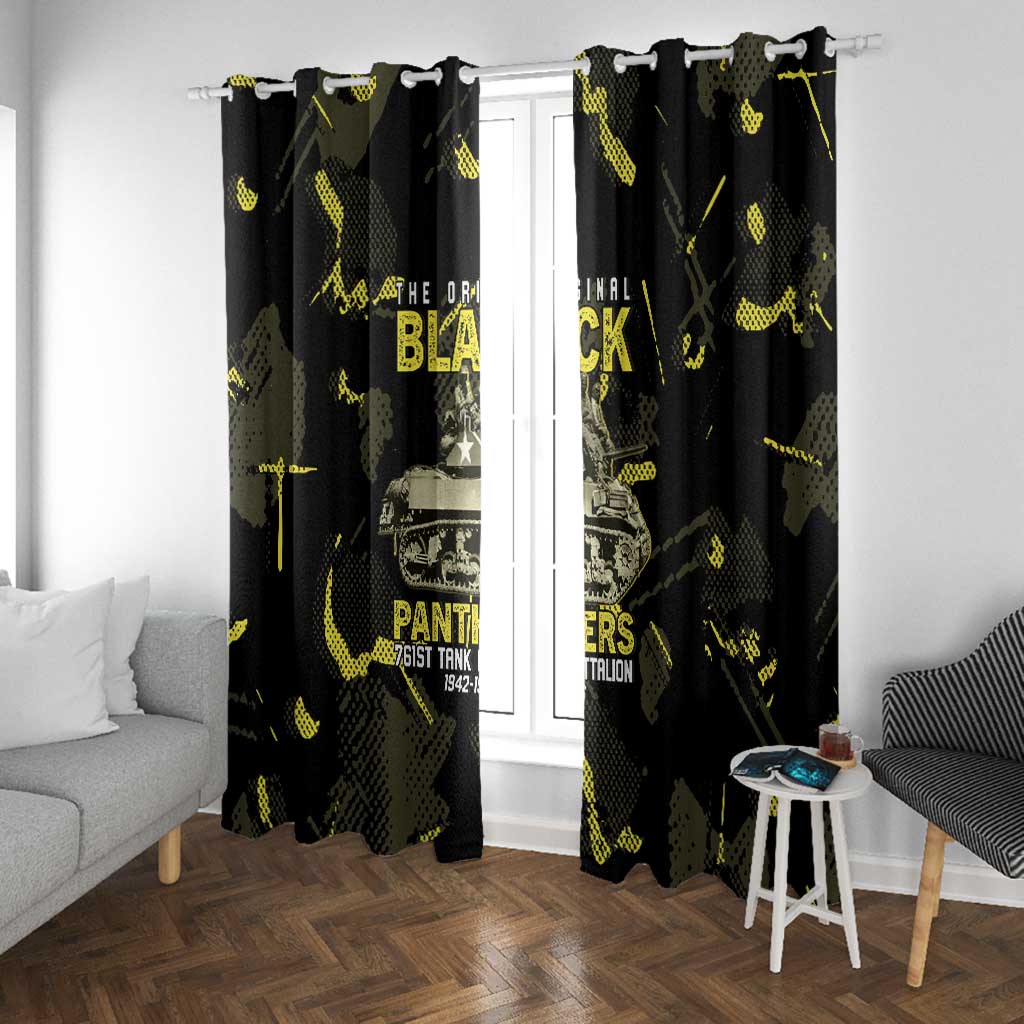 The Original Black Panthers 761st Tank Battalion Window Curtain African American Heroes - African Pride