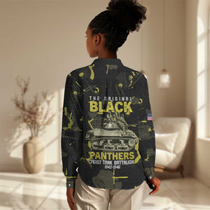 The Original Black Panthers 761st Tank Battalion Women Casual Shirt African American Heroes - African Pride