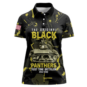 The Original Black Panthers 761st Tank Battalion Women Polo Shirt African American Heroes - African Pride