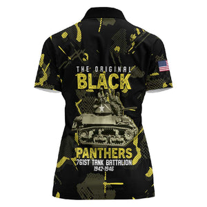 The Original Black Panthers 761st Tank Battalion Women Polo Shirt African American Heroes - African Pride