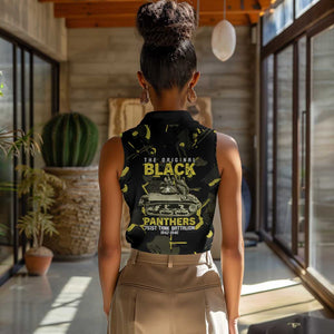 The Original Black Panthers 761st Tank Battalion Women Sleeveless Polo Shirt African American Heroes - African Pride