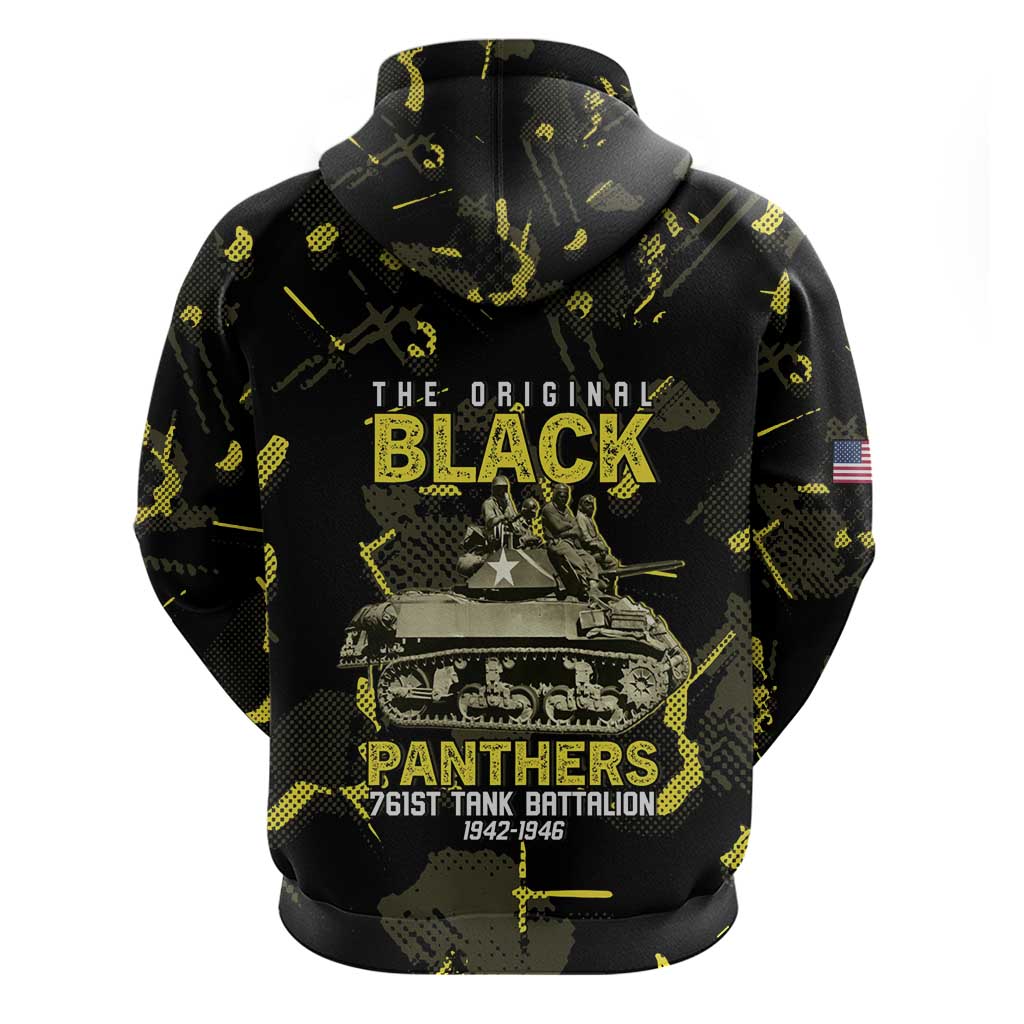 The Original Black Panthers 761st Tank Battalion Zip Hoodie African American Heroes - African Pride
