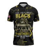 The Original Black Panthers 761st Tank Battalion Zipper Polo Shirt African American Heroes - African Pride