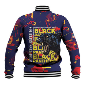 761st Tank Battalion Black Panthers Baseball Jacket Legendary African American WWII - African Pride