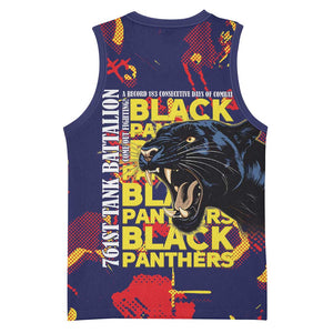 761st Tank Battalion Black Panthers Basketball Jersey Legendary African American WWII - African Pride