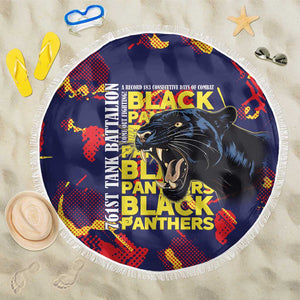 761st Tank Battalion Black Panthers Beach Blanket Legendary African American WWII - African Pride