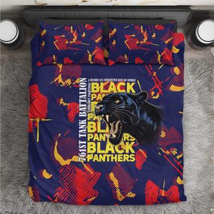 761st Tank Battalion Black Panthers Bedding Set Legendary African American WWII - African Pride