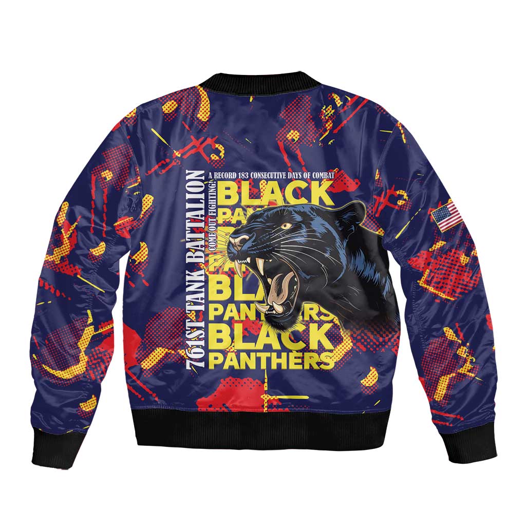 761st Tank Battalion Black Panthers Bomber Jacket Legendary African American WWII - African Pride