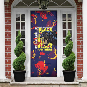 761st Tank Battalion Black Panthers Door Cover Legendary African American WWII - African Pride