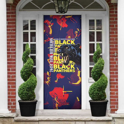 761st Tank Battalion Black Panthers Door Cover Legendary African American WWII - African Pride