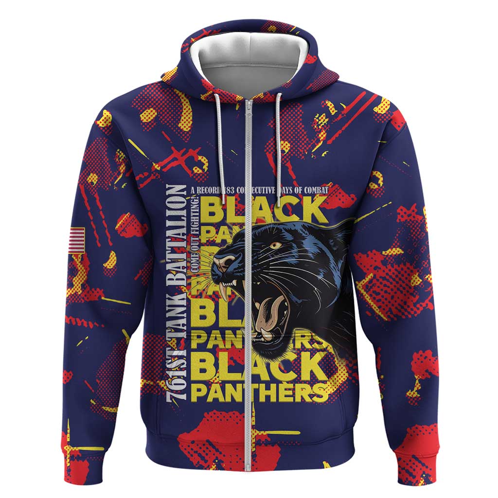 761st Tank Battalion Black Panthers Hoodie Legendary African American WWII - African Pride