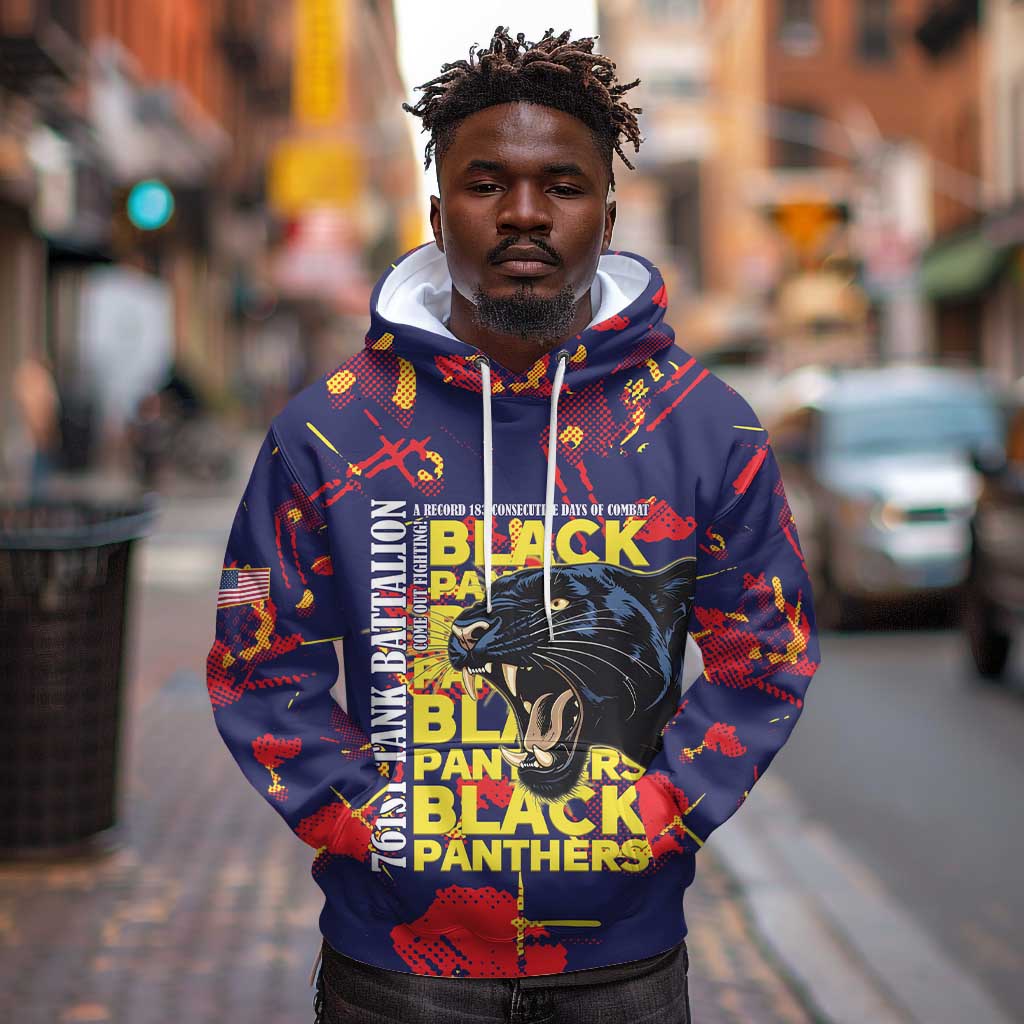 761st Tank Battalion Black Panthers Hoodie Legendary African American WWII - African Pride