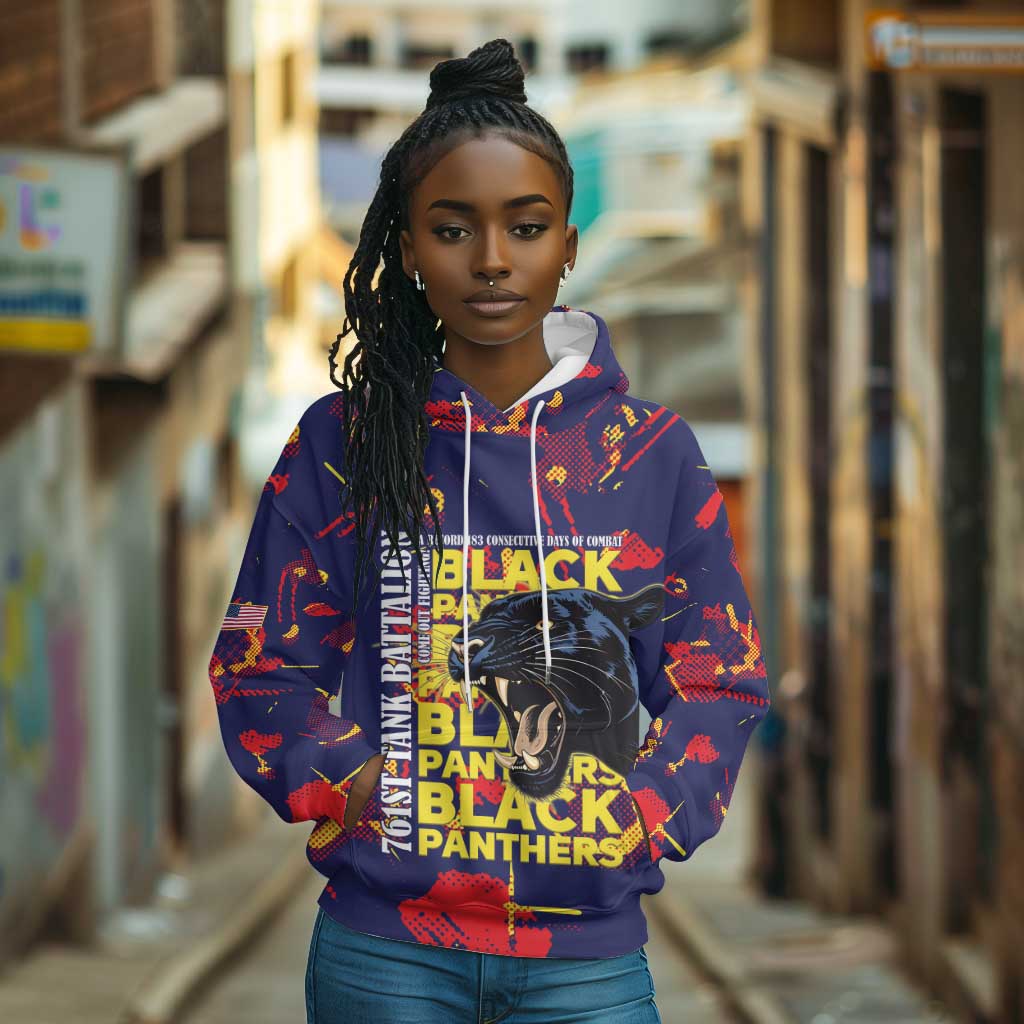 761st Tank Battalion Black Panthers Hoodie Legendary African American WWII - African Pride