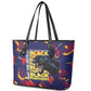 761st Tank Battalion Black Panthers Leather Tote Bag Legendary African American WWII - African Pride