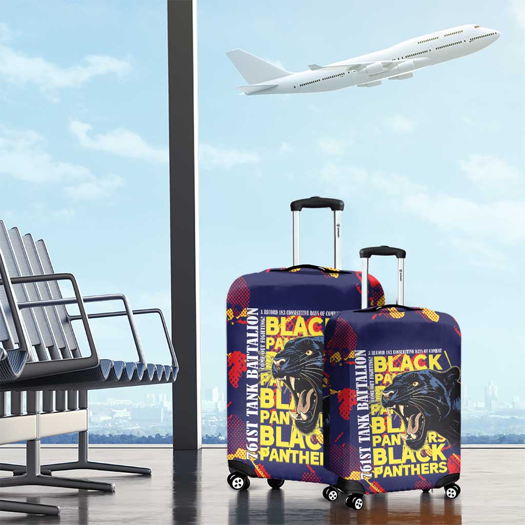 761st Tank Battalion Black Panthers Luggage Cover Legendary African American WWII - African Pride