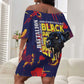761st Tank Battalion Black Panthers Off Shoulder Short Dress Legendary African American WWII - African Pride