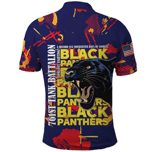 761st Tank Battalion Black Panthers Polo Shirt Legendary African American WWII - African Pride