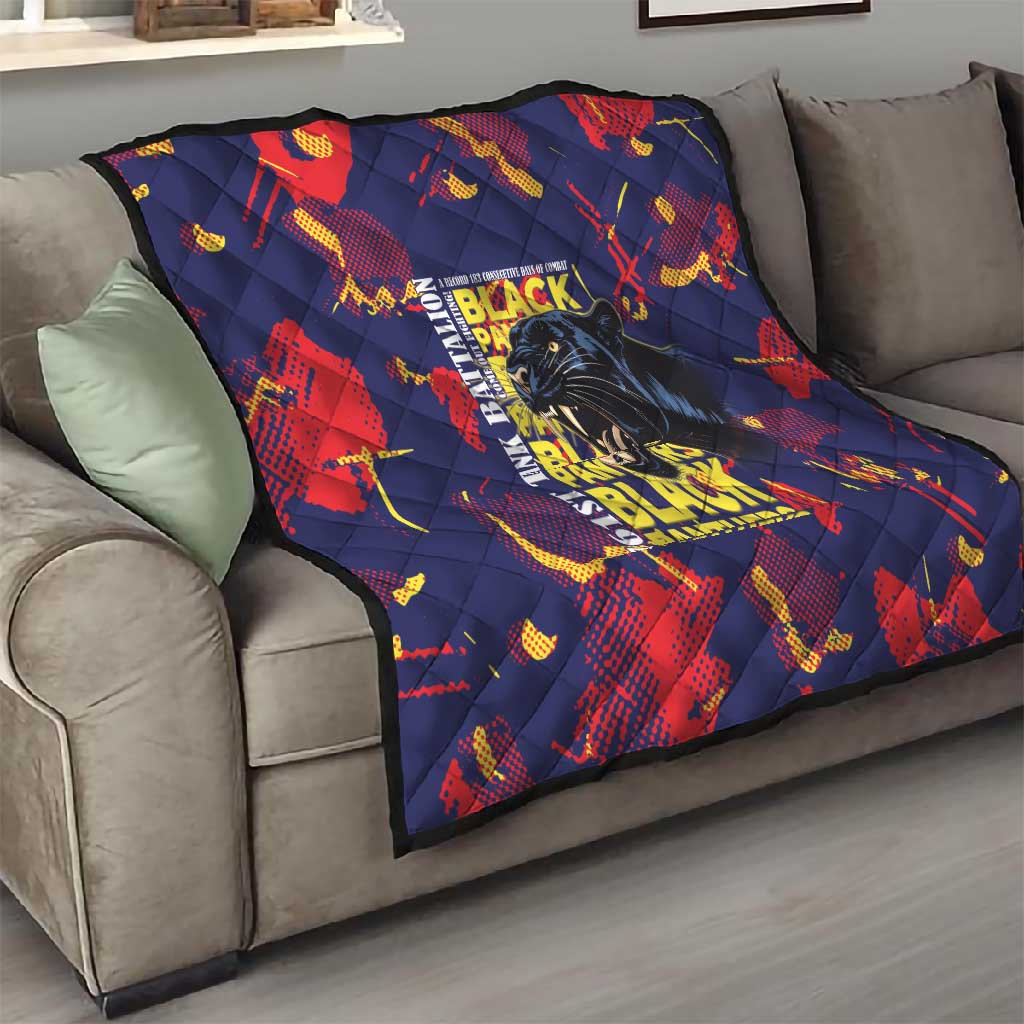 761st Tank Battalion Black Panthers Quilt Legendary African American WWII - African Pride