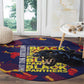 761st Tank Battalion Black Panthers Round Carpet Legendary African American WWII - African Pride