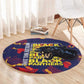 761st Tank Battalion Black Panthers Round Carpet Legendary African American WWII - African Pride