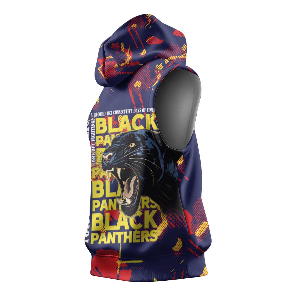 761st Tank Battalion Black Panthers Sleeveless Hoodie Legendary African American WWII - African Pride
