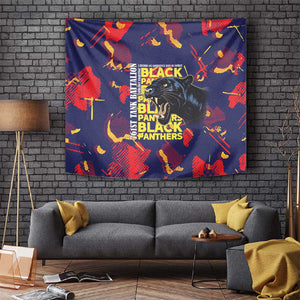 761st Tank Battalion Black Panthers Tapestry Legendary African American WWII - African Pride