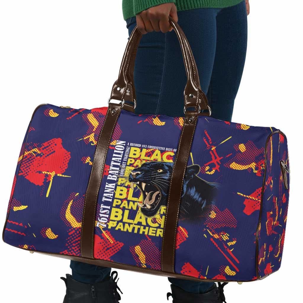 761st Tank Battalion Black Panthers Travel Bag Legendary African American WWII - African Pride