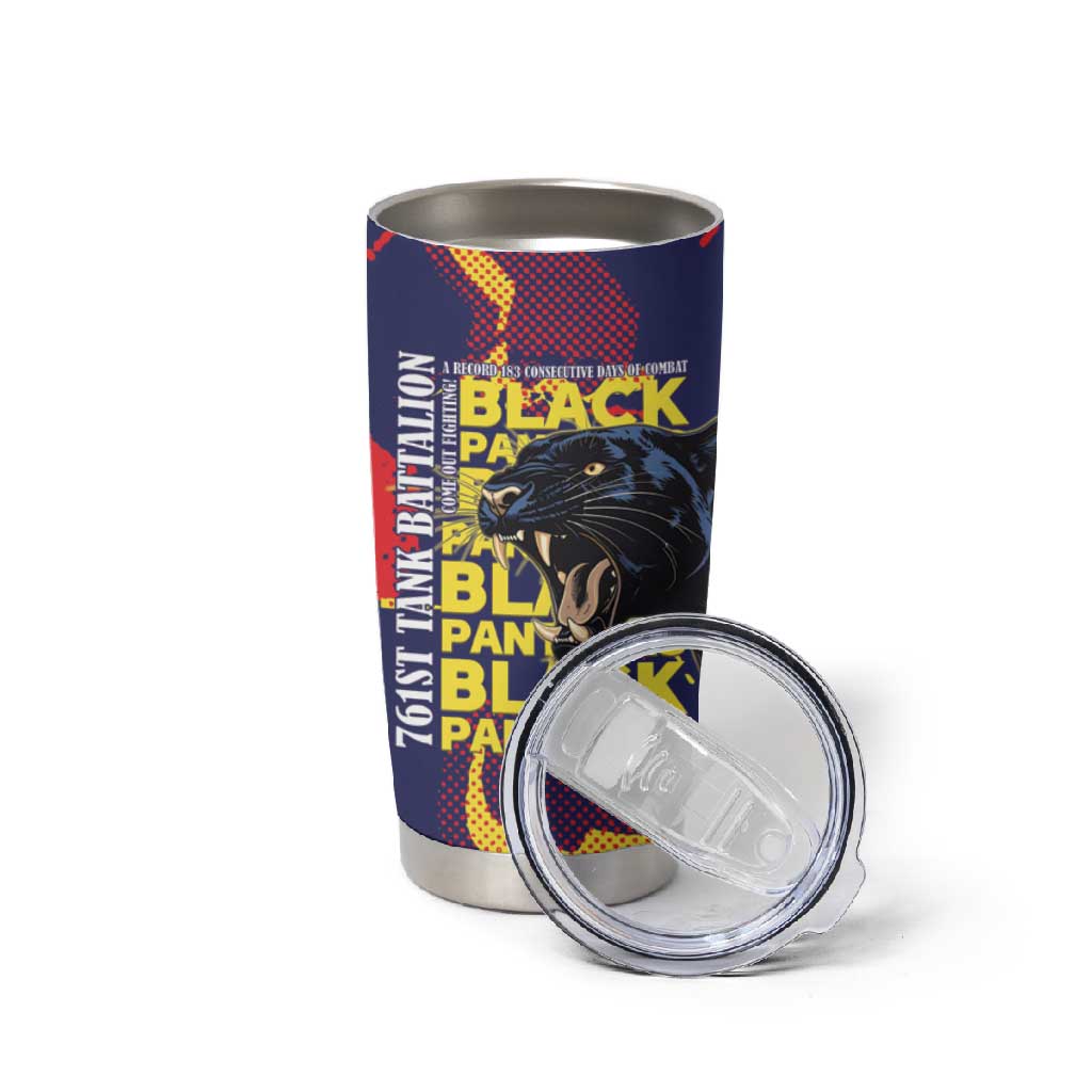 761st Tank Battalion Black Panthers Tumbler Cup Legendary African American WWII - African Pride
