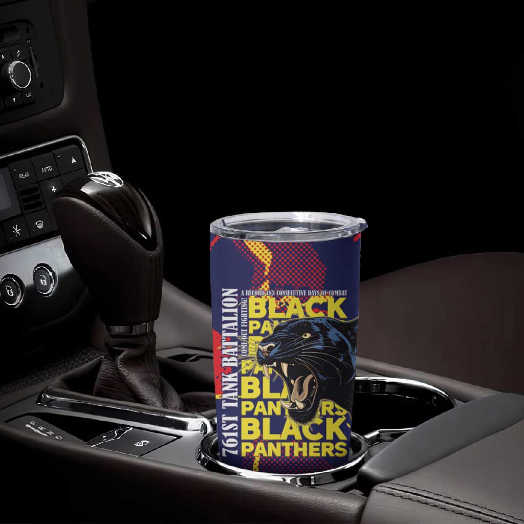 761st Tank Battalion Black Panthers Tumbler Cup Legendary African American WWII - African Pride