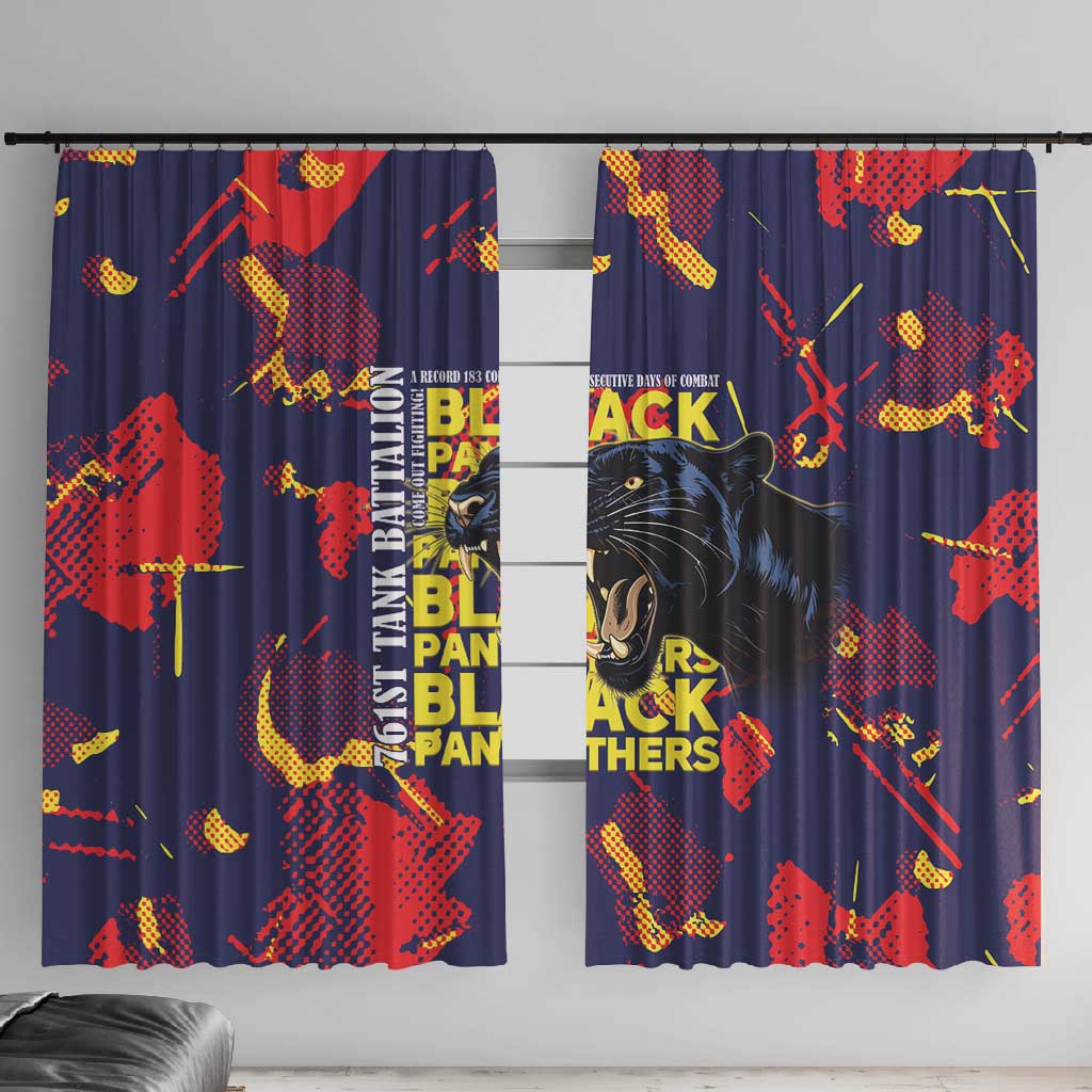 761st Tank Battalion Black Panthers Window Curtain Legendary African American WWII - African Pride