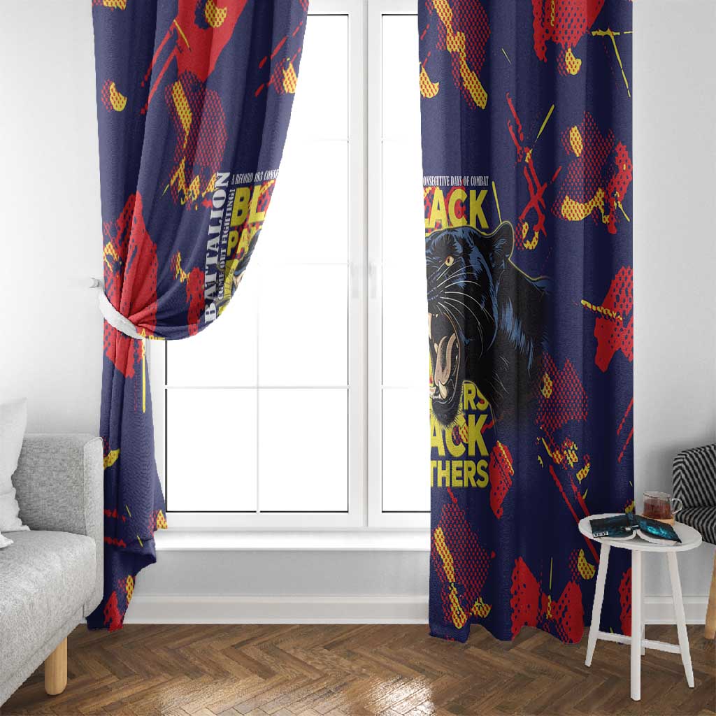 761st Tank Battalion Black Panthers Window Curtain Legendary African American WWII - African Pride