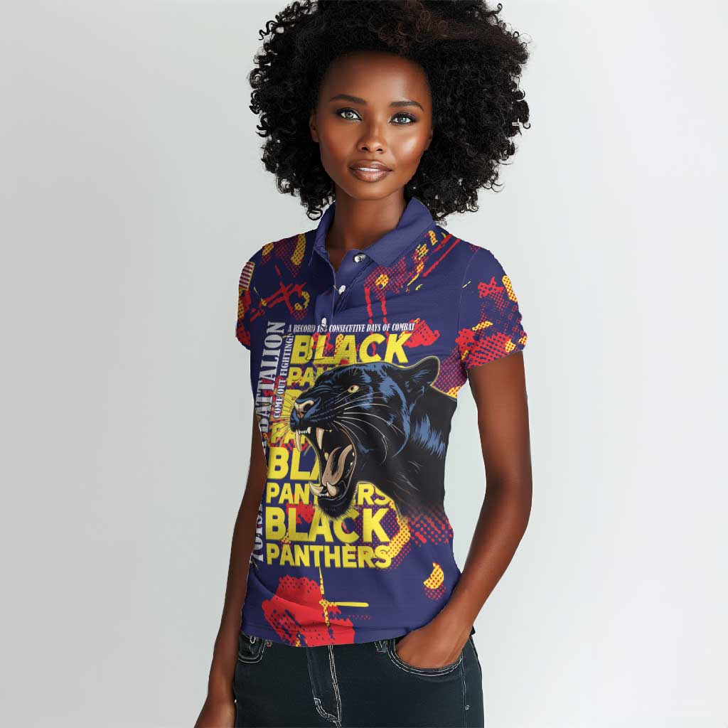 761st Tank Battalion Black Panthers Women Polo Shirt Legendary African American WWII - African Pride