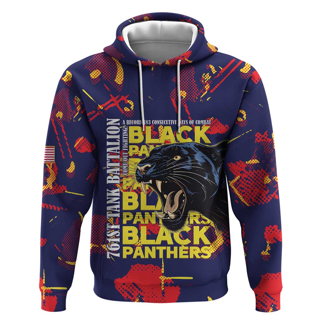 761st Tank Battalion Black Panthers Zip Hoodie Legendary African American WWII - African Pride