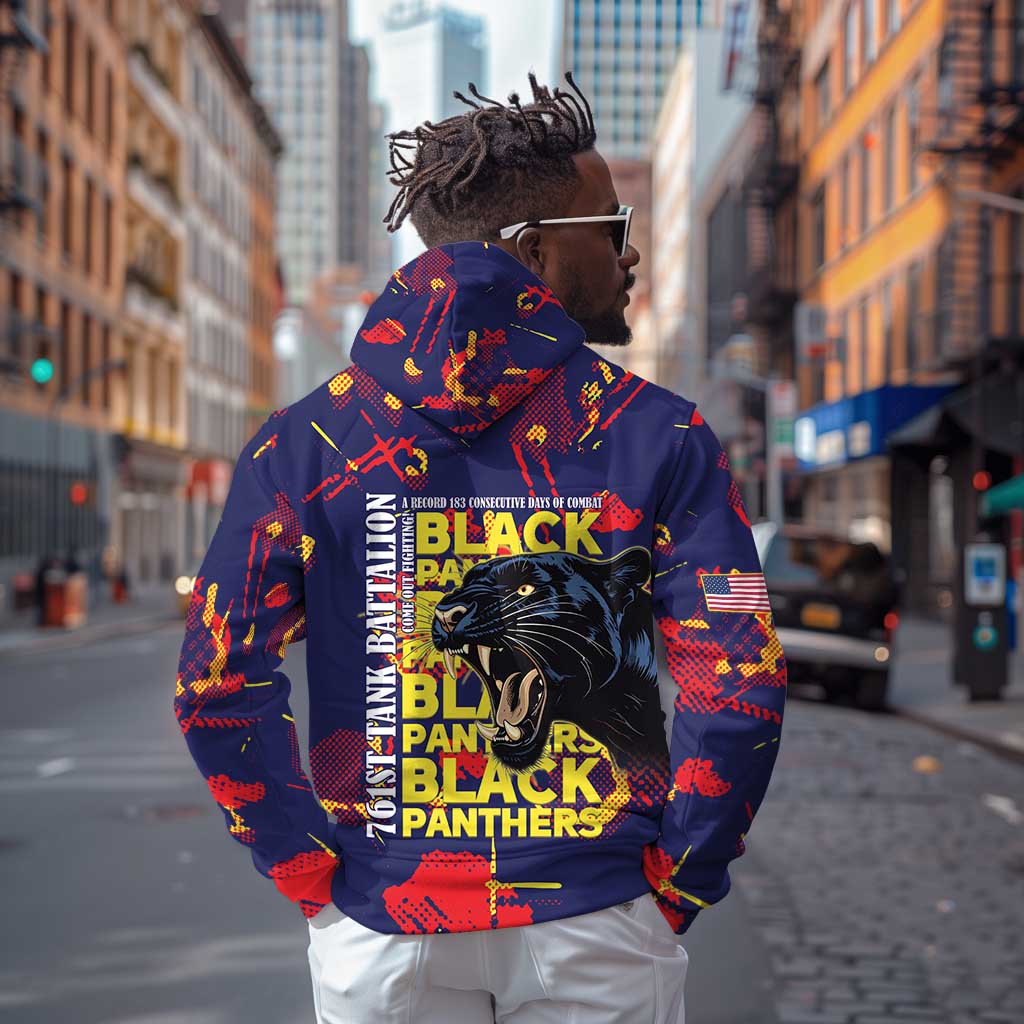 761st Tank Battalion Black Panthers Zip Hoodie Legendary African American WWII - African Pride