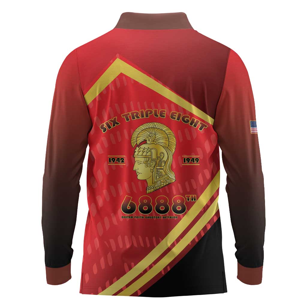 Six Triple Eight Legacy Long Sleeve Polo Shirt 6888th Battalion 1942-1949
