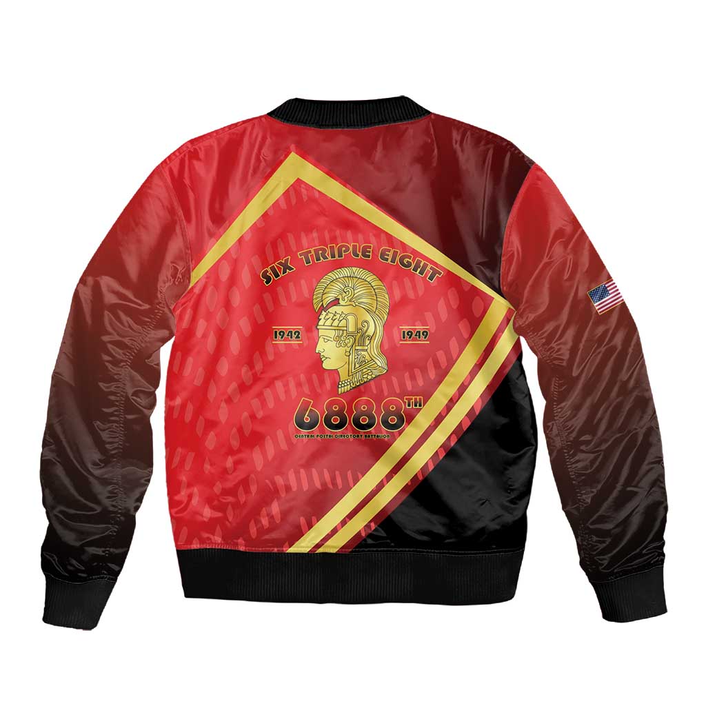 Six Triple Eight Legacy Sleeve Zip Bomber Jacket 6888th Battalion 1942-1949