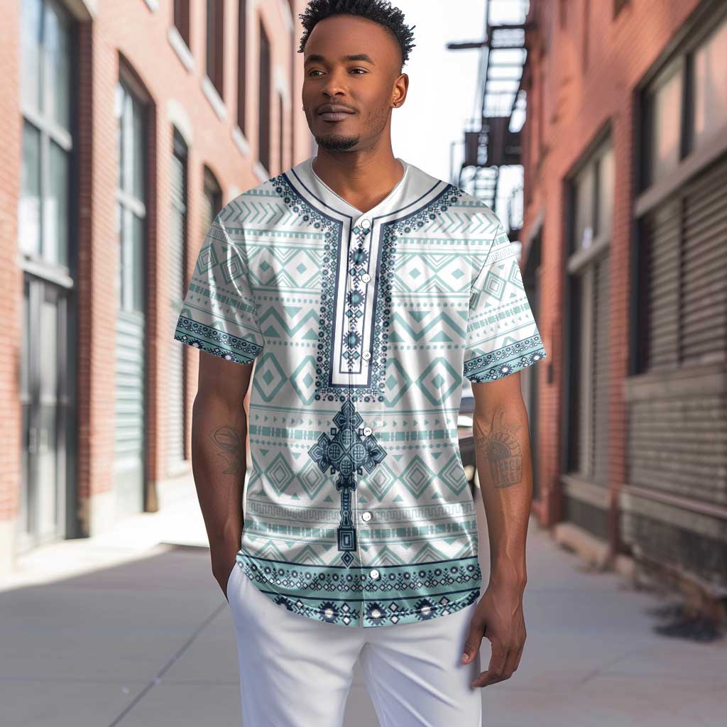 Eritrea Baseball Jersey African Pattern - Habesha Style