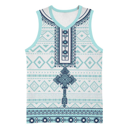 Eritrea Basketball Jersey African Pattern - Habesha Style - African Pride
