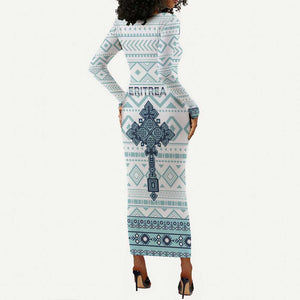 Eritrea Long Sleeve Bodycon Dress African Pattern - Habesha Style LT15