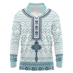 Eritrea Long Sleeve Polo Shirt African Pattern - Habesha Style