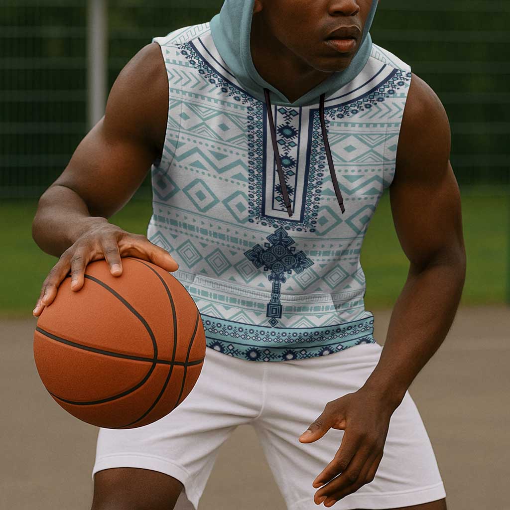 Eritrea Sleeveless Hoodie African Pattern - Habesha Style - African Pride
