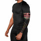 Happy Kenya Independence Day Arm Sleeves Coat Of Arms With Kente Pattern