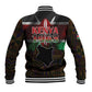 Kenya Jamhuri Day Baseball Jacket Coat Of Arms With Kente Pattern - African Pride