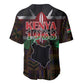 Kenya Jamhuri Day Baseball Jersey Coat Of Arms With Kente Pattern - African Pride