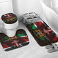 Happy Kenya Independence Day Bathroom Set Coat Of Arms With Kente Pattern